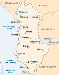 Landkarten Albanien
