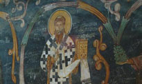 Freskodarstellung in Ortodoxen Kirche in Peje Kosova