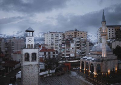 Uhren Turm in Korca